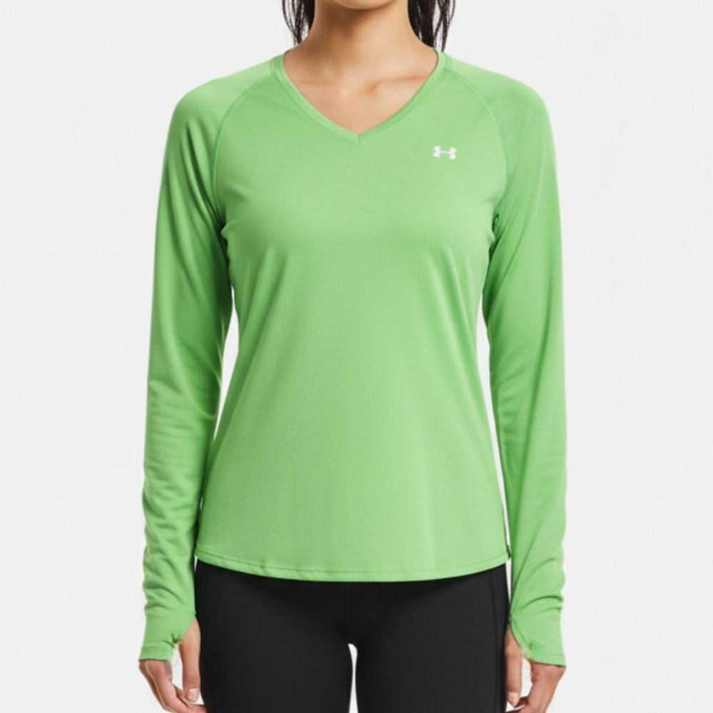 Under Armour M‎ V-Neck Long Sleeve Dri Green 2212